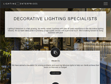 Tablet Screenshot of lightingenterprises.com